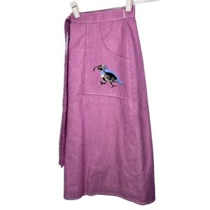 36 . Vintage 🌸 60s Bird Pink Wrap Skirt